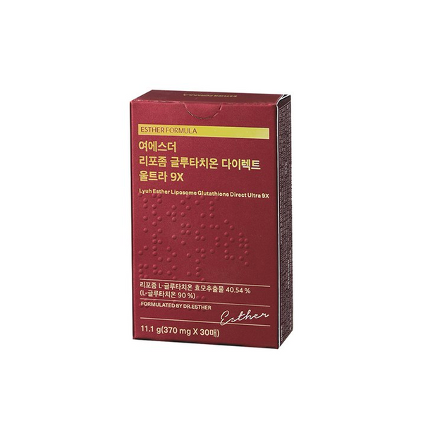 liposome glutathione 9x Esther Formula Direct Ultra Oral dissolving strips with high-absorption glutathione?! Daily skin brightening and antioxidant care in just one strip! Plus, supports liver health and anti-aging! What's ESTHER FORMULA - Lyuh Esther