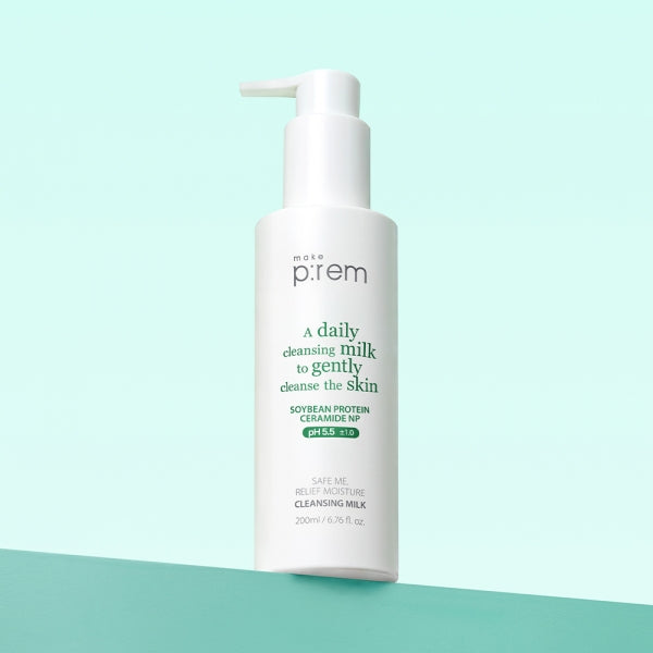 🇰🇷🥇MAKE P:REM Safe Me Relief Moisture Cleansing Milk ميك برِم سيف مي ريليف منظف مرطب لطيف للبشرة الحساسة