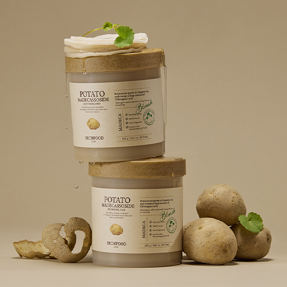 🇰🇷🥇Skinfood Potato Madecassoside Soothing Pad سكن فود – لاصقات البطاطا والماديكاسوسايد المهدئة