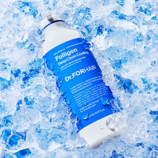 Dr.FORHAIR Folligen Deep Clean Cooling Shampoo شامبو بوليجين العميق للتنظيف والتبريد عناية تبريد عميقة لفروة الرأس وتقليل تساقط الشعر