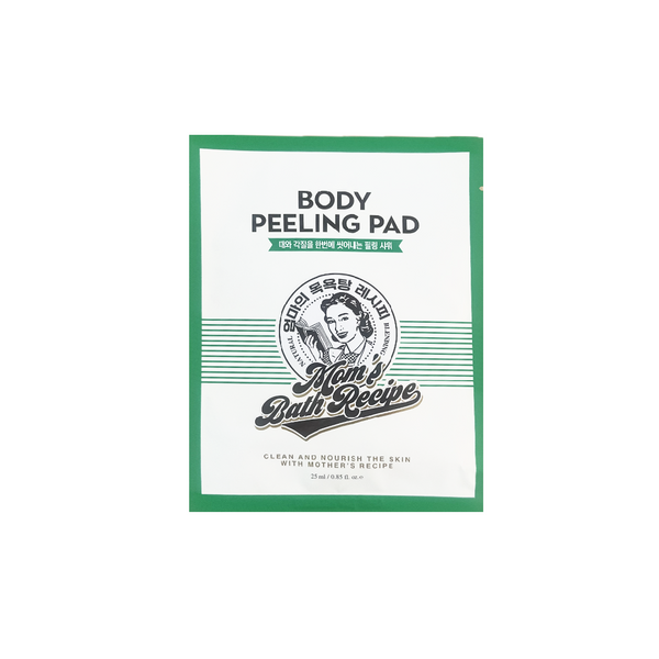 Mom's Bath Recipe Body Peeling Pad Original مومز باث ريسيبي باد تقشير الجسم الأصلية ترطيب عميق وتقشير لطيف برائحة الهينوكي الكورية المريحة
