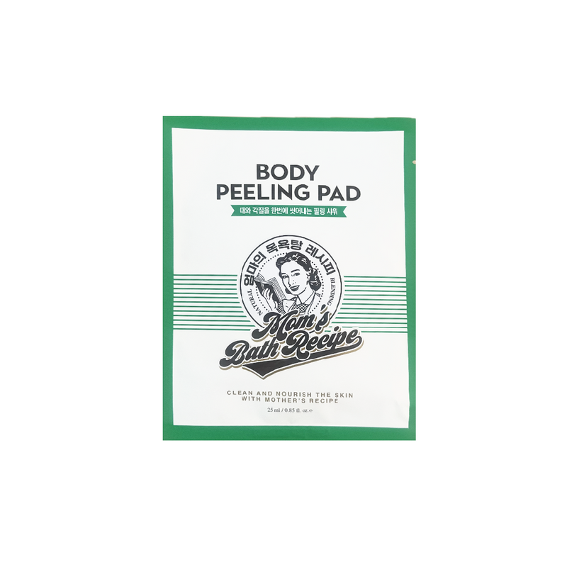 Mom's Bath Recipe Body Peeling Pad Original مومز باث ريسيبي باد تقشير الجسم الأصلية ترطيب عميق وتقشير لطيف برائحة الهينوكي الكورية المريحة