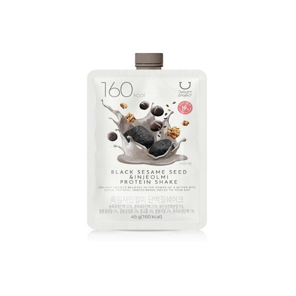 DELIGHT PROJECT Black Sesame Seed & Injeolmi Protein Shake مشروع ديلايت مشروب بروتين سمسم أسود مع إنجولمي للتحكم بالوزن