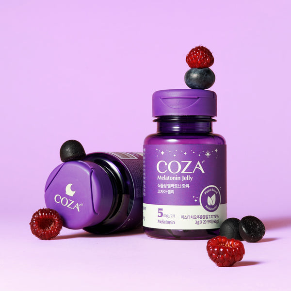 🇰🇷🥇COZA Melatonin Jelly كوجا نباتي ميلاتونين جِلّي جِلّي نباتي يساعد على نوم مريح وصحة أفضل