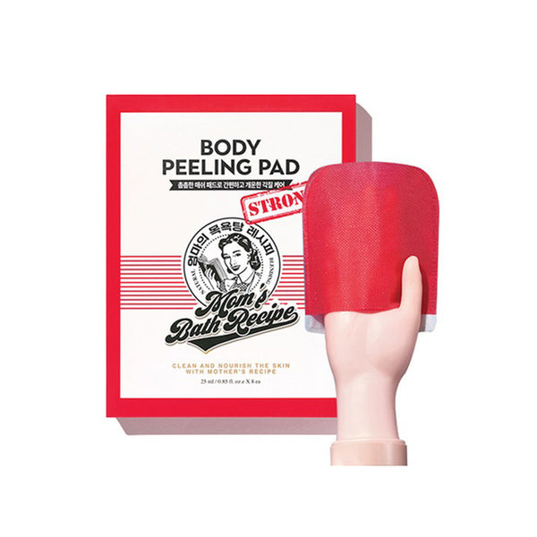 Mom's Bath Recipe Body Peeling Pad Strong مومز باث ريسيبي باد تقشير الجسم القوية تقشير قوي وترطيب فوري بتركيبة مغذية وخالية من التهيج