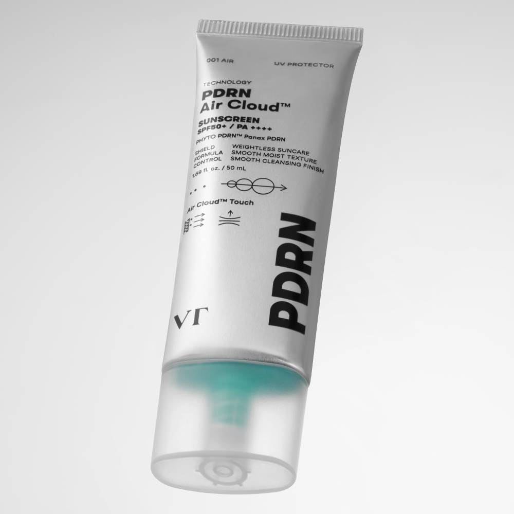 🇰🇷🥇VT PDRN Air Cloud Sunscreen (SPF50+ PA++++) واقي شمس إير كلاود بـ بي دي أر إن الجينسينغ البري لترميم البشرة ومكافحة التجاعيد