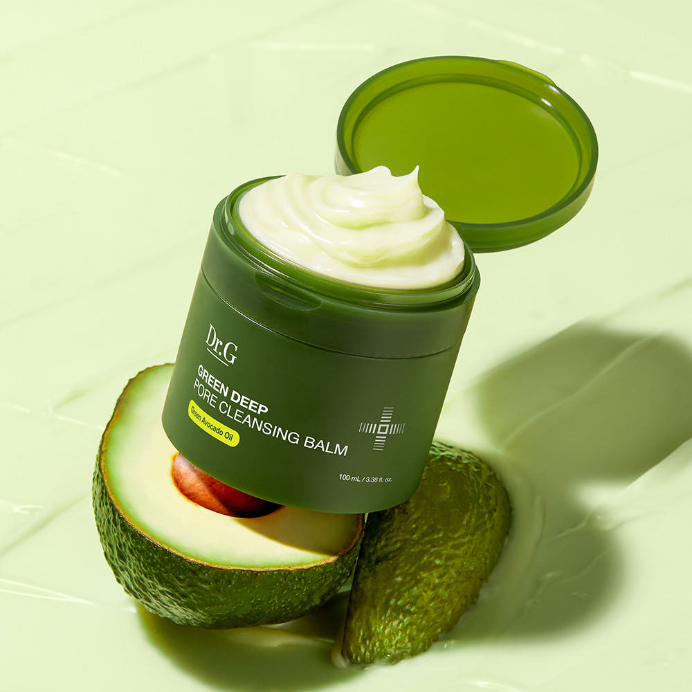 DR.G Green Deep Pore Cleansing Balm دكتور جي بلسم تنظيف المسام غرين ديب لإزالة المكياج الثقيل والرؤوس السوداء بفعالية