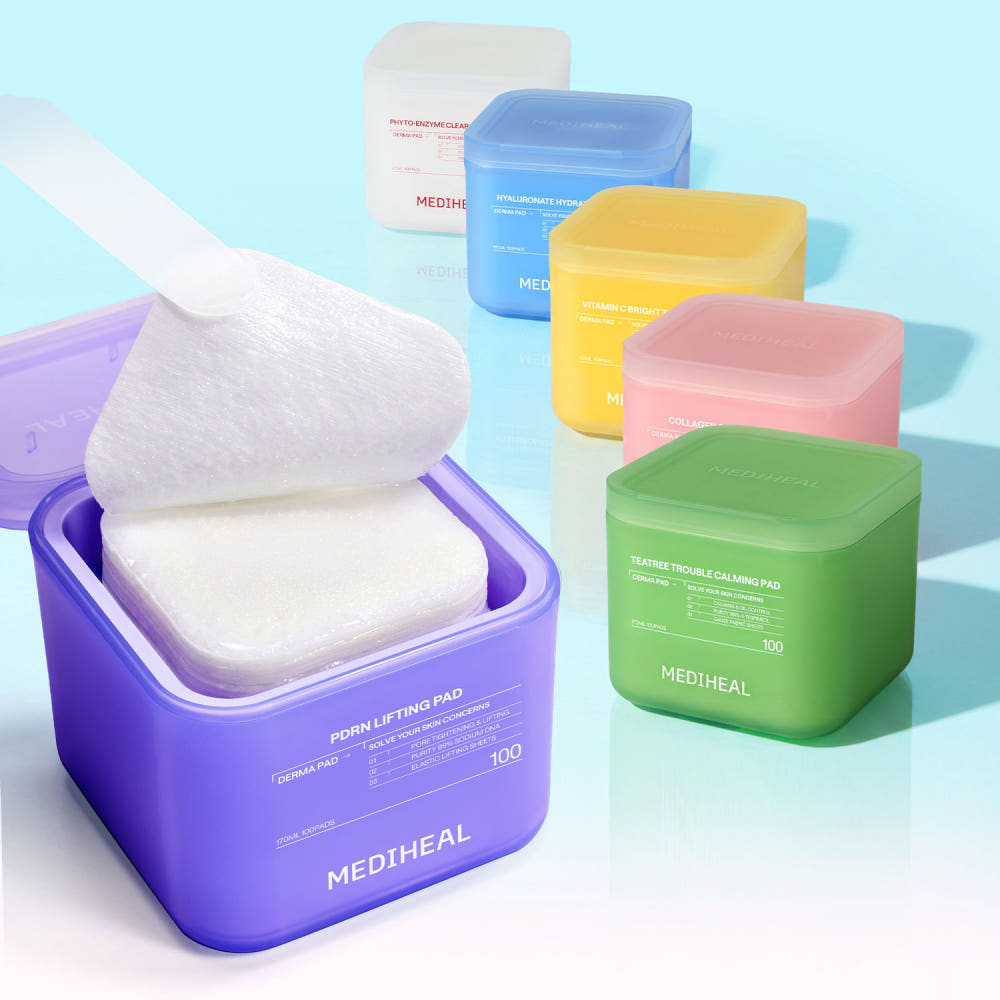 MEDIHEAL Derma Pad مديهيل ديرما باد وسادات التونر رقم 1 عالمياً للعناية بالمسام والترطيب وتهدئة البشرة
