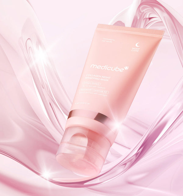 🇰🇷🥇Medicube Collagen Night Wrapping Mask قناع الكولاجين الليلي من ميديكيوب مع فرشاة هدية لعناية مرنة ومشرقة طوال الليل