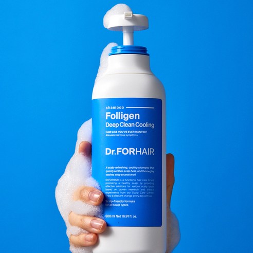 Dr.FORHAIR Folligen Deep Clean Cooling Shampoo شامبو بوليجين العميق للتنظيف والتبريد عناية تبريد عميقة لفروة الرأس وتقليل تساقط الشعر