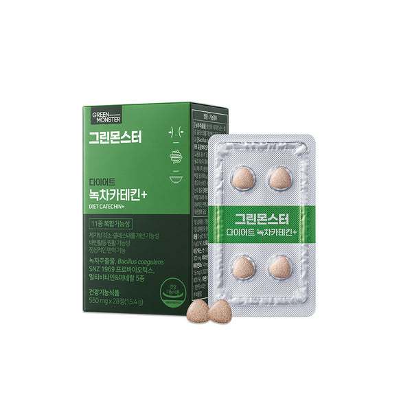 Green Monster Diet Catechin+ جرين مونستر كاتيشين دايت بلس كاتيشين الشاي الأخضر للتخسيس ومضادات الأكسد