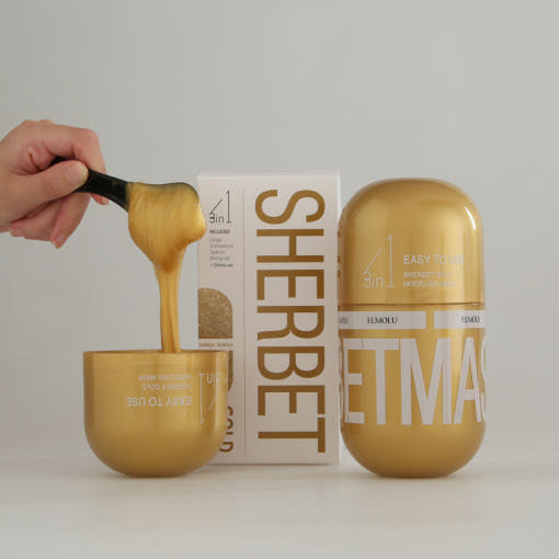 ELMOLU Sherbet Gold Modeling Mask إلمولو شربت جولد ماسك مُعالج للترطيب والمرونة