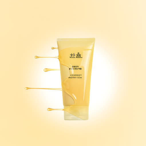 HANYUL Yuja Cleansing Tone Up Pack Foam قناع اليوجا وغسول تفتيح البشرة لتقشير لطيف وإشراق البشرة