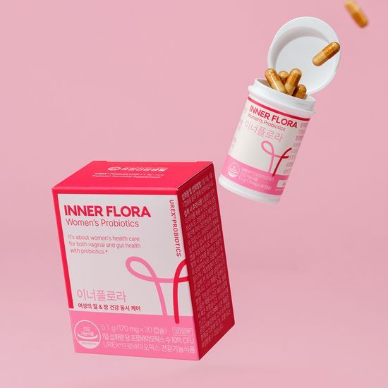Inner Flora UREX Probiotics نيو أوريجن إنر فلورا يوريكس بروبيوتيك لصحة مهبلية ومعوية في كبسولة واحدة