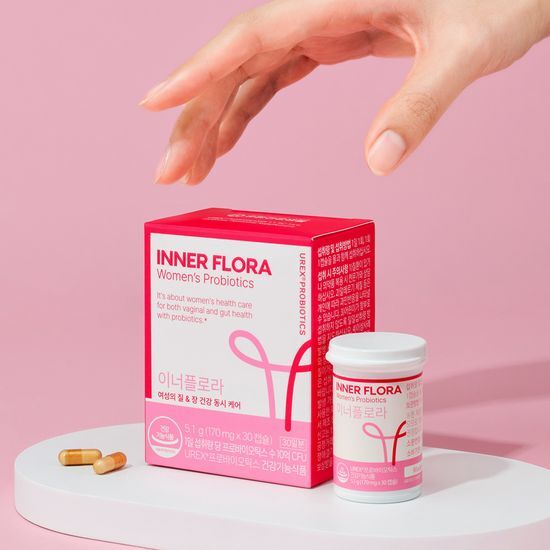 Inner Flora UREX Probiotics نيو أوريجن إنر فلورا يوريكس بروبيوتيك لصحة مهبلية ومعوية في كبسولة واحدة