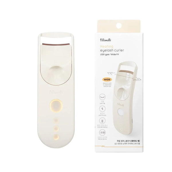 🇰🇷🥇FILLIMILLI Heating Eyelash Curler Wide Fit فيليميلي جهاز تجعيد الرموش الحراري لرفع مثالي وسريع