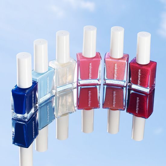 🇰🇷🥇WAKEMAKE Nail Gun Summer Season Color وايك ميك طلاء الأظافر نيل غن ألوان صيفية محايدة تناسب جميع ألوان البشرة