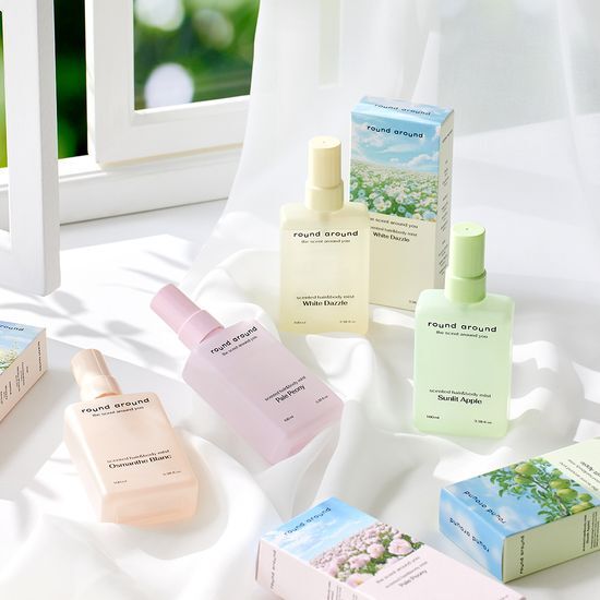 ROUND A ROUND Scented Hair & Body Mist راوند أراوند عطر للشعر والجسم مع رائحة منعشة وترطيب مستمر