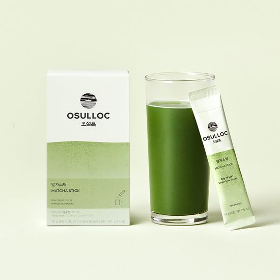 OSULLOC Matcha Stick أعواد الماتشا ماتشا فاخرة مع سكر صحي لتحلية مغذية ومذاق راقٍ