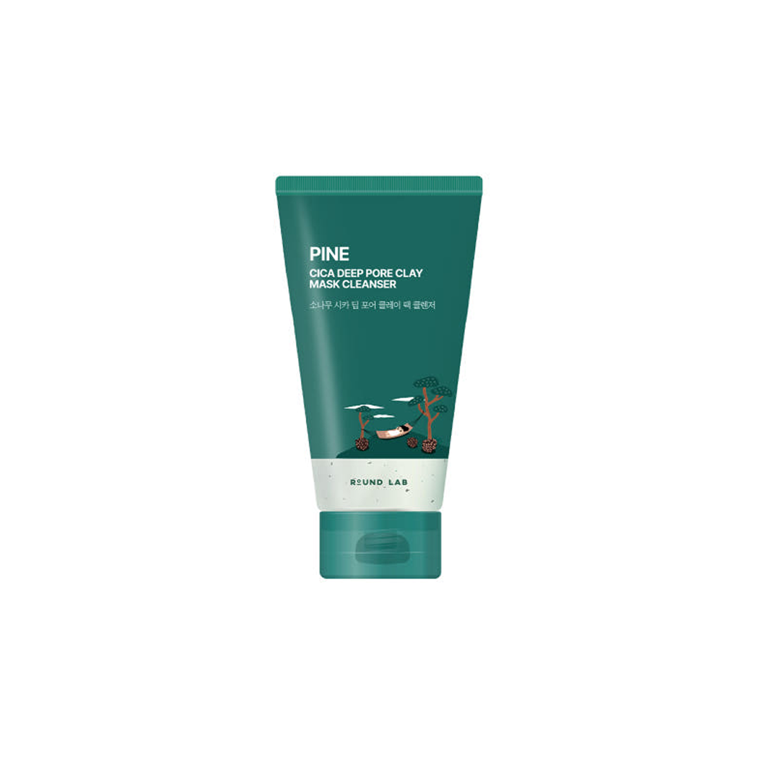 ROUND LAB Pine Cica Deep Pore Clay Mask Cleanser راوند لاب باين سيكا منظف ماسك طيني عميق للمسام