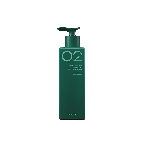 AMOS PROFESSIONAL The Green Tea Shampoo for Oily Scalp شامبو أموس بروفيشنال بالشاي الأخضر لفروة الرأس الدهنية