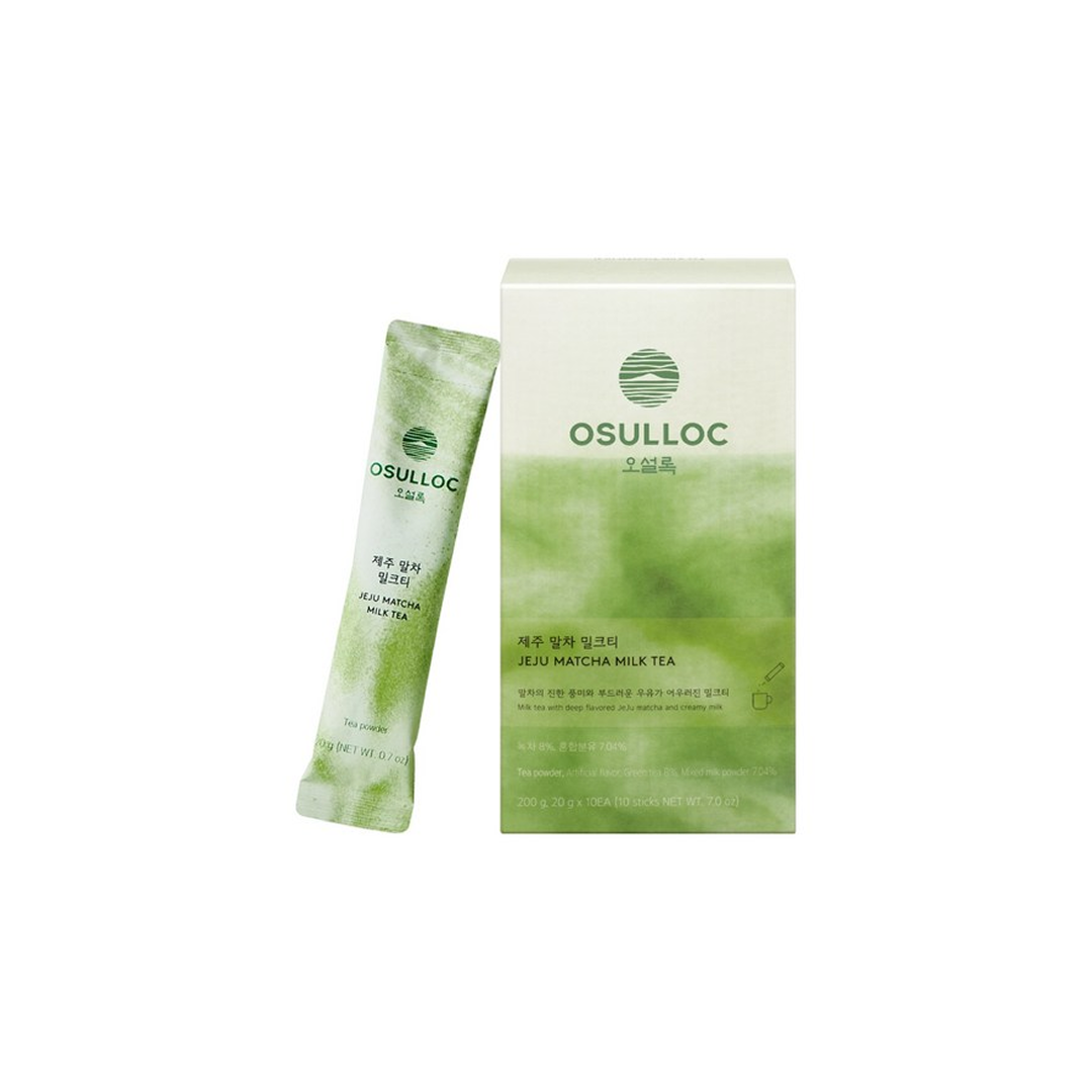 OSULLOC Jeju Matcha Milk Tea شاي ماتشا الحليب – نكهة ماتشا جيجو الغنية مع نعومة الحليب