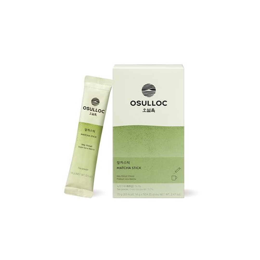 OSULLOC Matcha Stick أعواد الماتشا ماتشا فاخرة مع سكر صحي لتحلية مغذية ومذاق راقٍ