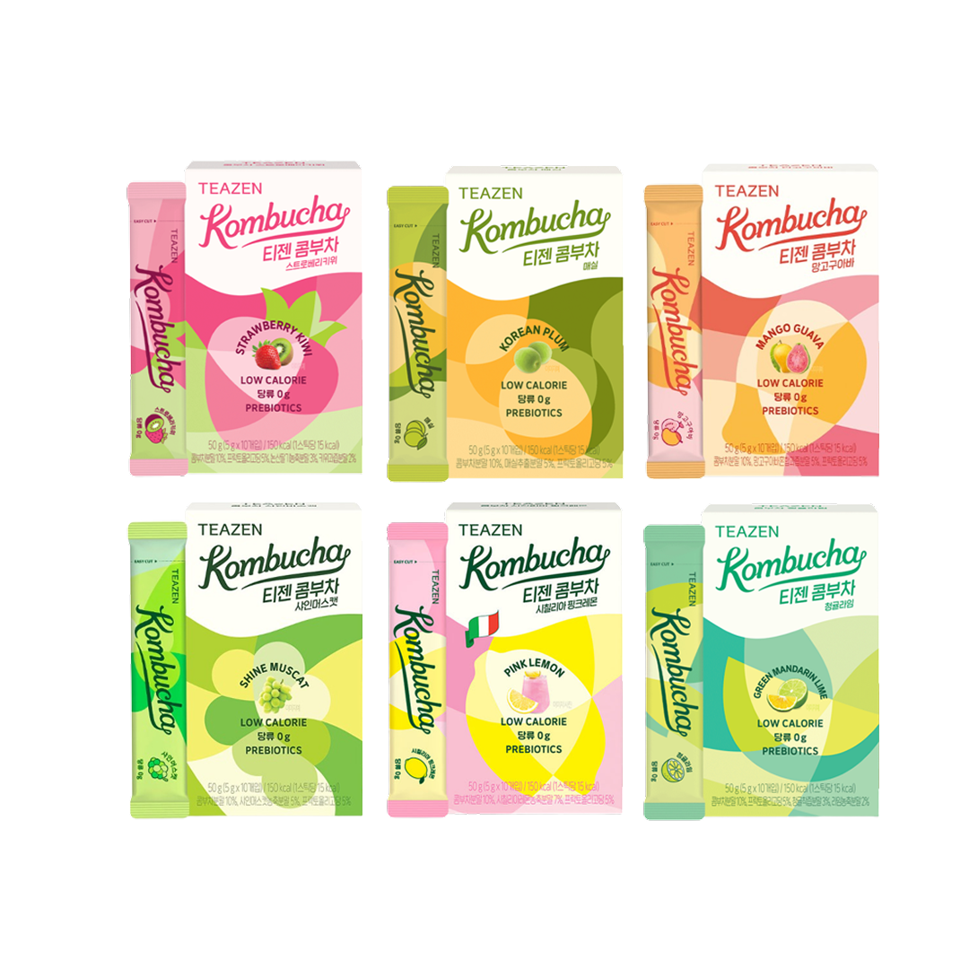 TEAZEN Kombucha تيزان كومبوتشا (نكهات جديدة)
