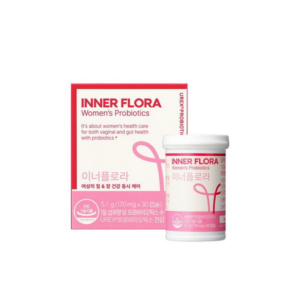 Inner Flora UREX Probiotics نيو أوريجن إنر فلورا يوريكس بروبيوتيك لصحة مهبلية ومعوية في كبسولة واحدة
