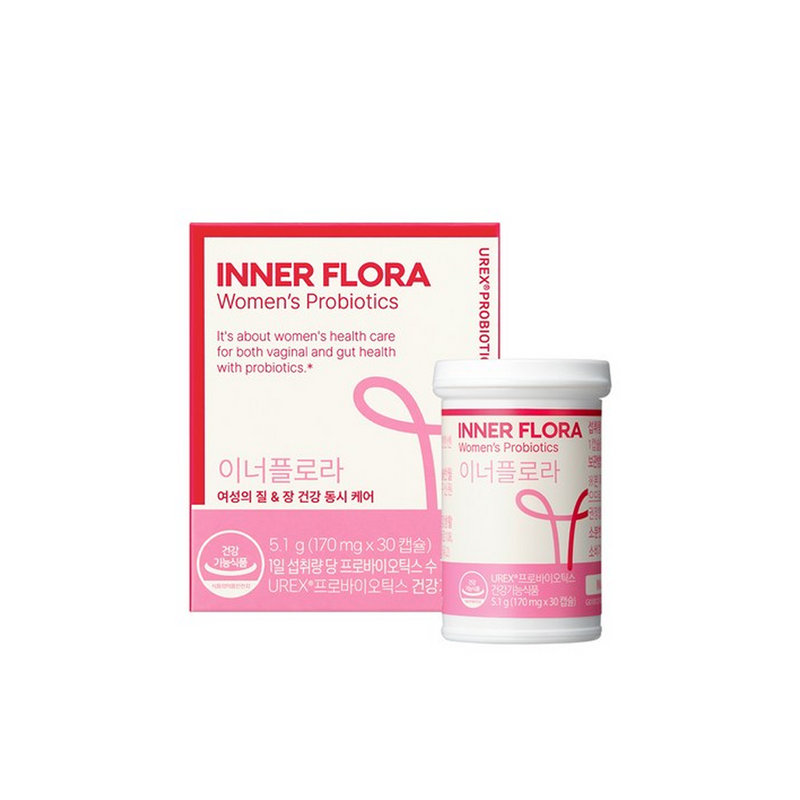 Inner Flora UREX Probiotics نيو أوريجن إنر فلورا يوريكس بروبيوتيك لصحة مهبلية ومعوية في كبسولة واحدة