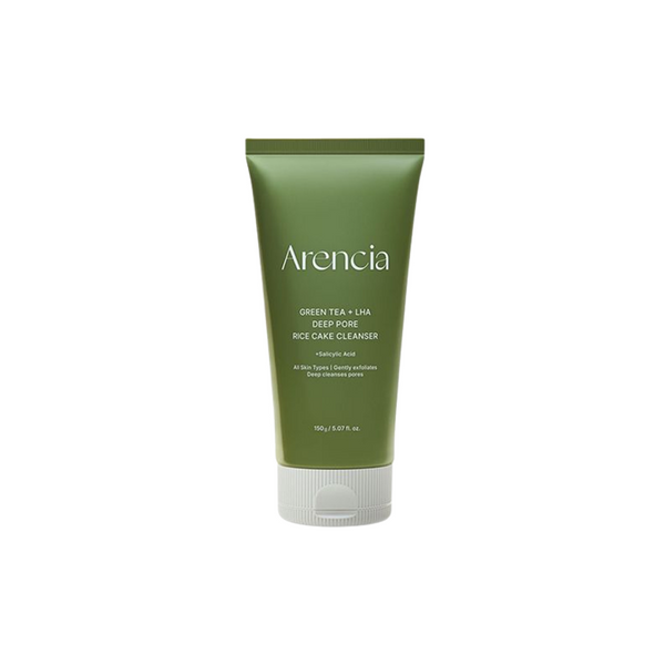 ARENCIA Green Tea LHA Deep Pore Rice Cake Cleanser ديب بور رايس كيك كلينزر منظف عميق للمسام ومقشر لطيف