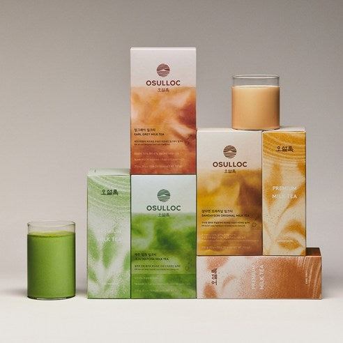 OSULLOC Jeju Matcha Milk Tea شاي ماتشا الحليب – نكهة ماتشا جيجو الغنية مع نعومة الحليب