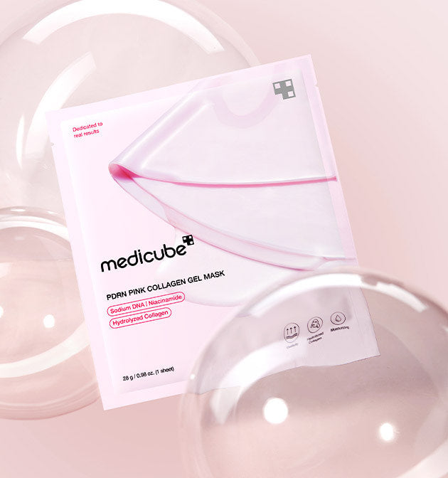 MEDICUBE PDRN Pink Collagen Gel Mask قناع جل PDRN بينك كولاجين لتعزيز مرونة البشرة وتقليل التجاعيد