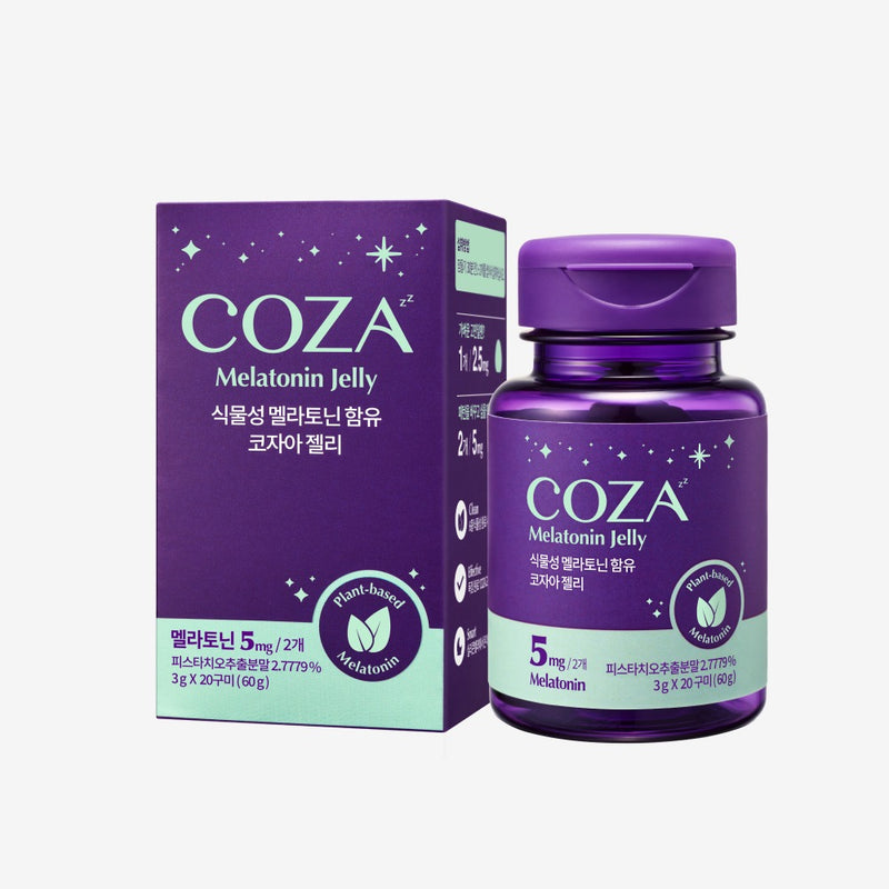 🇰🇷🥇COZA Melatonin Jelly كوجا نباتي ميلاتونين جِلّي جِلّي نباتي يساعد على نوم مريح وصحة أفضل
